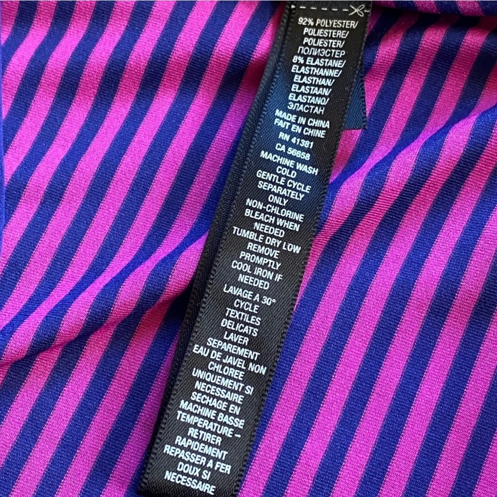 RLX Ralph Lauren X Series Golf Polo Pink Blue Striped Performance Shirt Men’s M - Picture 11 of 16